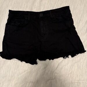 Black High Waisted Cheeky Women's Denim Shorts